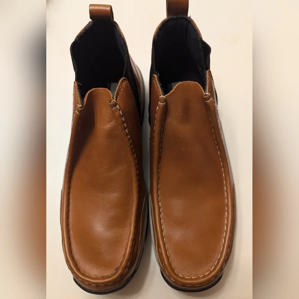 Tommy Hilfiger Hybrid Leather Boots Cognac Size 11M Like New MSRP $249.50